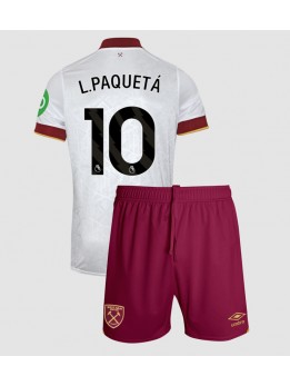 West Ham United Lucas Paqueta #10 Ausweichtrikot für Kinder 2024-25 Kurzarm (+ Kurze Hosen)